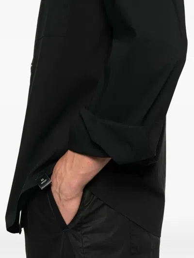 Rhun Long-sleeve Button-up Shirt In Black