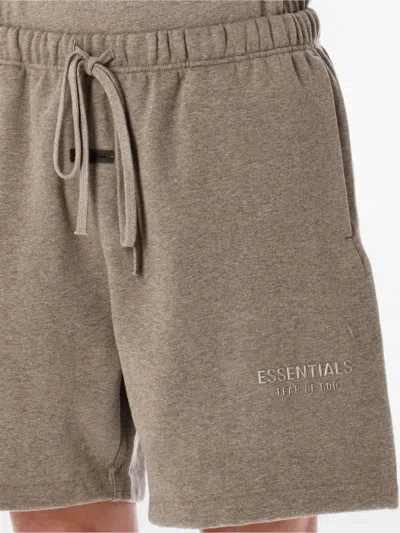 Essentials Drawstring-waist Fleece Track Shorts