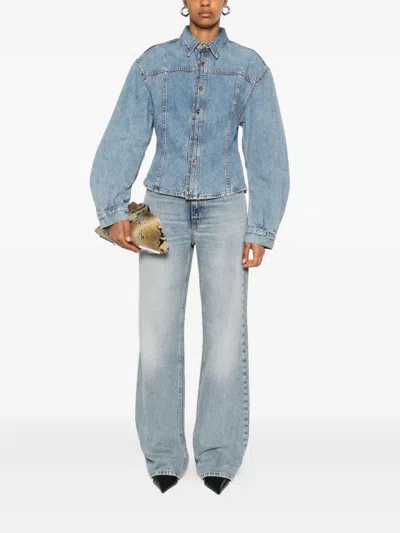 Haikure Button-up Denim Jacket In Blue