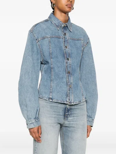 Haikure Button-up Denim Jacket In Blue