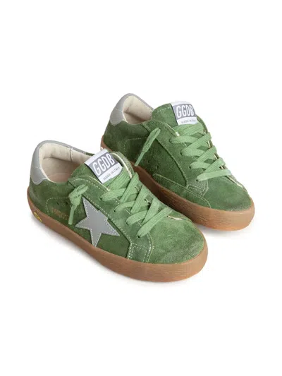 Golden Goose Super Star Suede Sneakers In Green