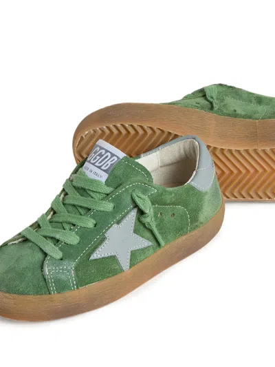 Golden Goose Super Star Suede Sneakers In Green