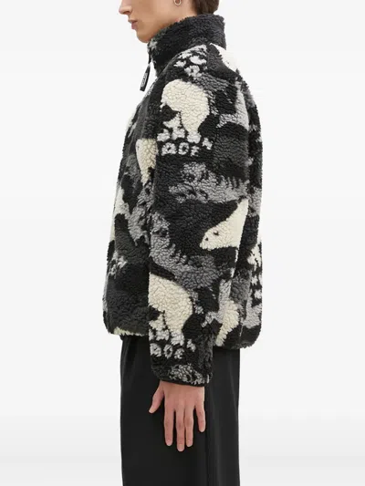 Human Made Polar-bear Fleece Jacket In Gray
