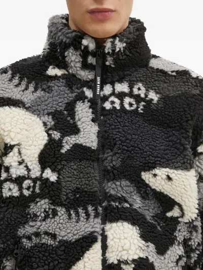 Human Made Polar-bear Fleece Jacket In Gray
