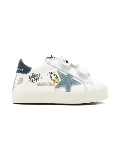 Golden Goose Super Star Touch-strap Sneakers In White