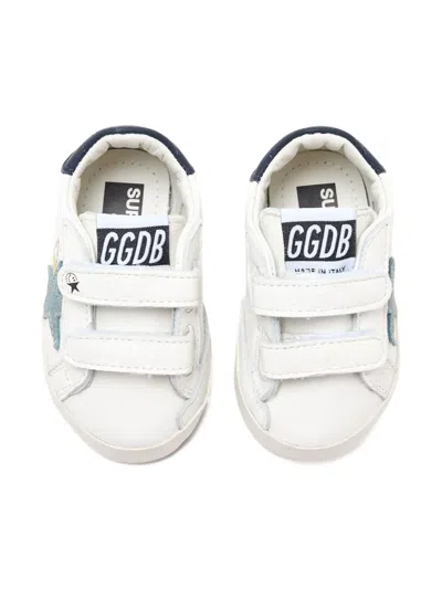 Golden Goose Super Star Touch-strap Sneakers In White