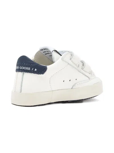 Golden Goose Super Star Touch-strap Sneakers In White