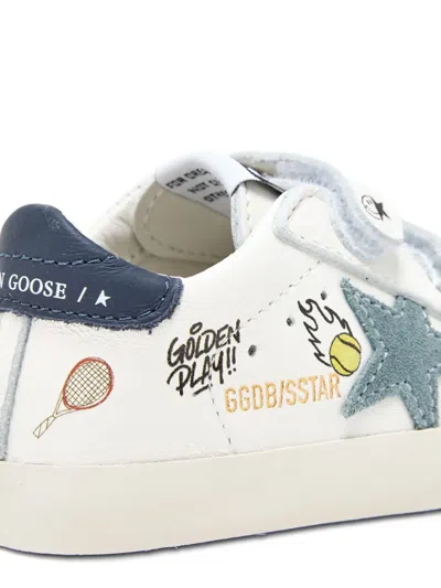 Golden Goose Super Star Touch-strap Sneakers In White
