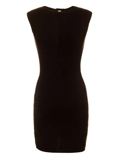 Just Cavalli Zip-front Ruched Dress In Animal Print