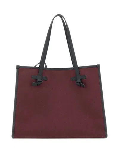 Marcella Club Marcella Knot-detail Canvas Shoulder Bag