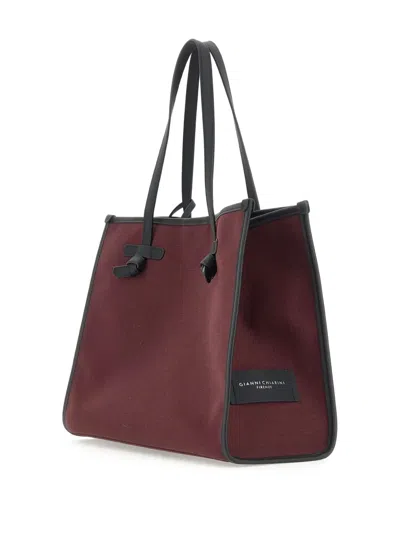 Marcella Club Marcella Knot-detail Canvas Shoulder Bag