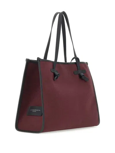 Marcella Club Marcella Knot-detail Canvas Shoulder Bag