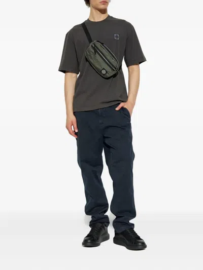 Stone Island Logo-patch T-shirt In Animal Print