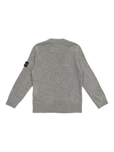 Stone Island Compass-badge Sweater In Gray