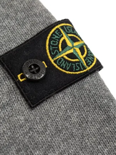 Stone Island Compass-badge Sweater In Gray