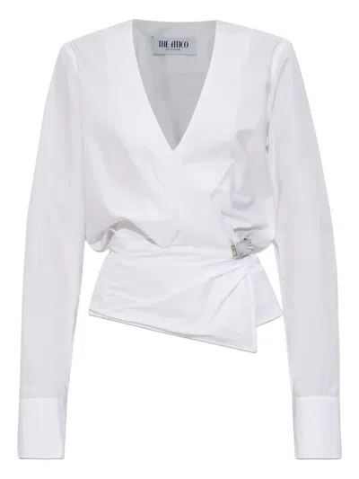 Attico Wrap-design Blouse In White