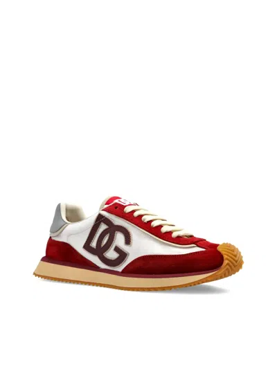 Dolce & Gabbana Dg Cushion Suede-trimmed Sneakers In Multi