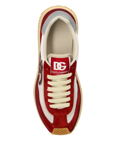 Dolce & Gabbana Dg Cushion Suede-trimmed Sneakers In Multi