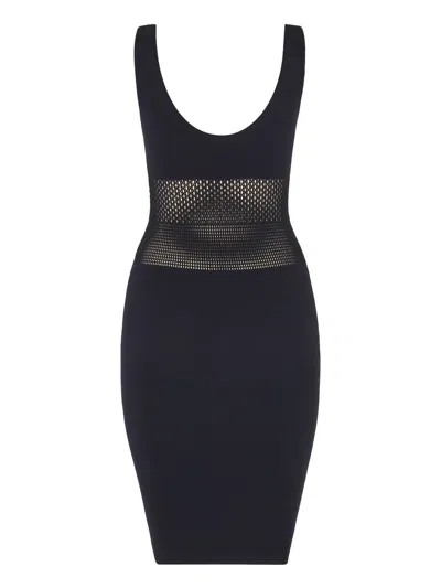 Wolford Mosaic Net Dress In Black