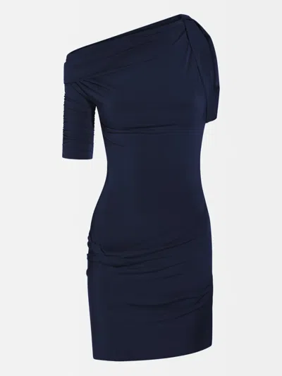 Jacquemus One-shoulder Mini Dress In Blue