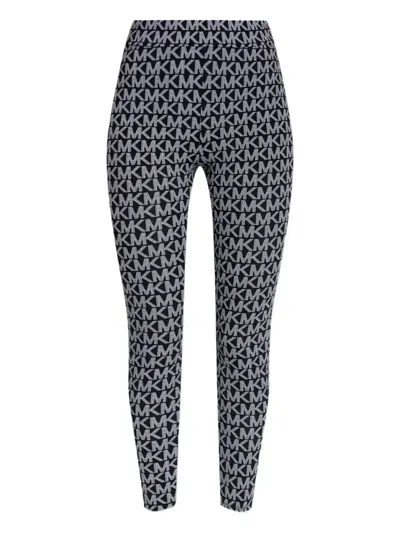 Michael Michael Kors Monogram-pattern Leggings In Black