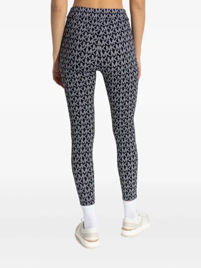 Michael Michael Kors Monogram-pattern Leggings In Black