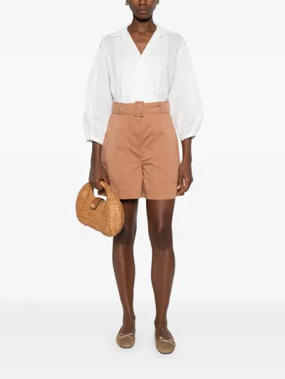 Weekend Max Mara Belted Pocketed Shorts