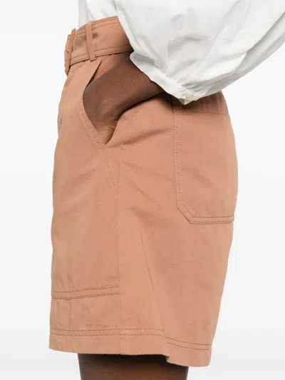 Weekend Max Mara Belted Pocketed Shorts