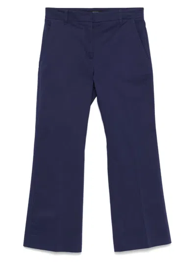 Weekend Max Mara Bosso Flared Ankle Pants In Blue