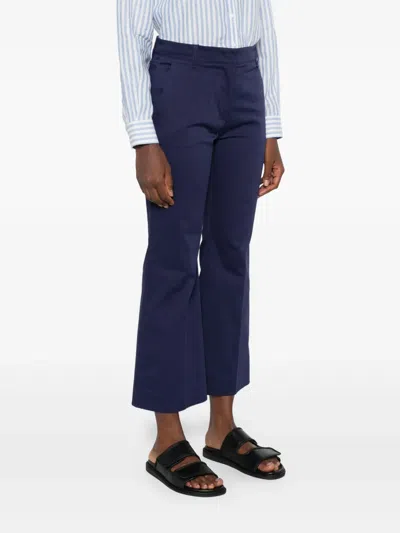 Weekend Max Mara Bosso Flared Ankle Pants In Blue