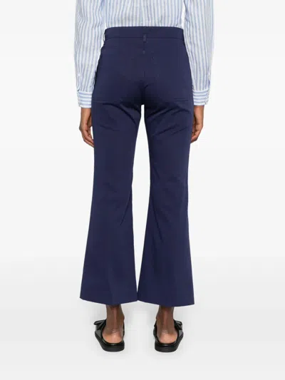 Weekend Max Mara Bosso Flared Ankle Pants In Blue