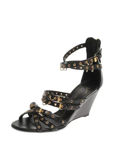 Pre-owned Giuseppe Zanotti Vintage  75mm Wedge Sandals