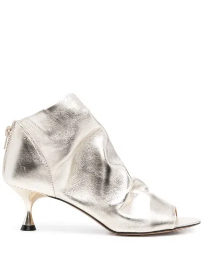 Marc Ellis 35mm Leather Ankle Boots In Neutral