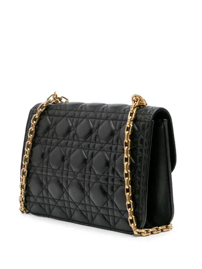 Pre-owned Dior 2017 Medium Lambskin Cannage Addict Flap Shoulder Bag