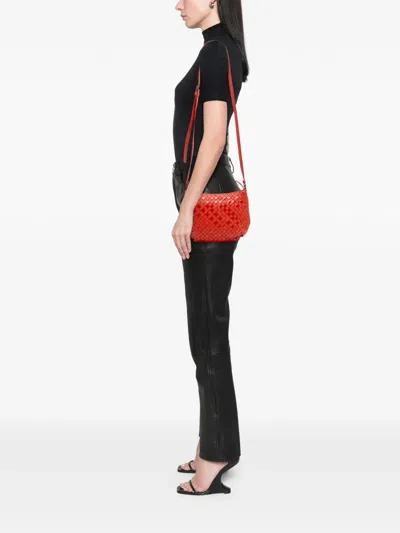 Pre-owned Bottega Veneta 2012-2024 Nappa And Patent Intrecciato Crossbody Bag
