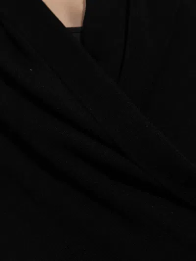 Allsaints Pirate Wrap-over Recycled Cashmere-blend Cardigan In Black