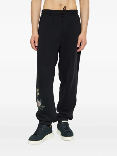 Emporio Armani Elastic Waist Sweatpants In Black