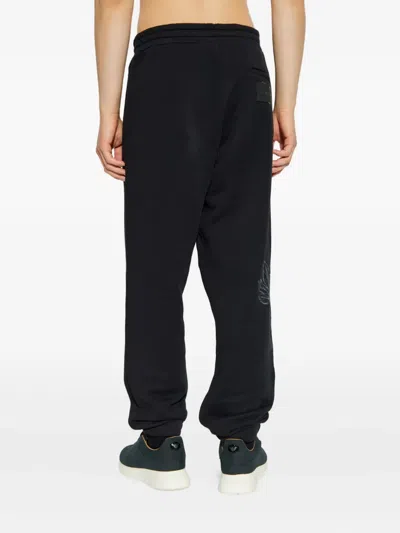 Emporio Armani Elastic Waist Sweatpants In Black
