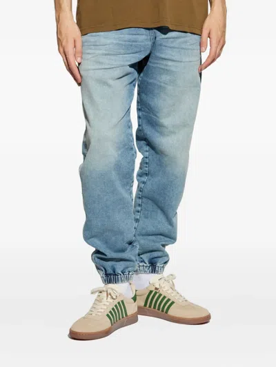 Diesel D-labb-s Elasticated-ankles Jeans In Blue