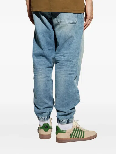 Diesel D-labb-s Elasticated-ankles Jeans In Blue