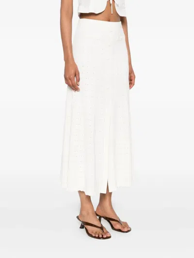Sandro Button-front Flared Skirt In White