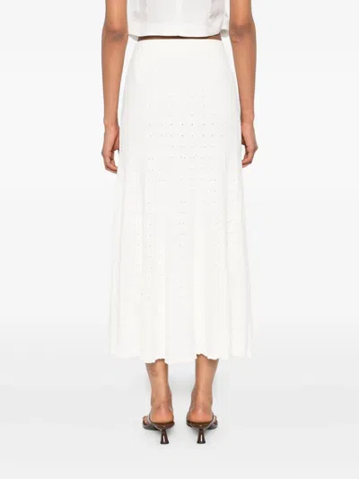 Sandro Button-front Flared Skirt In White