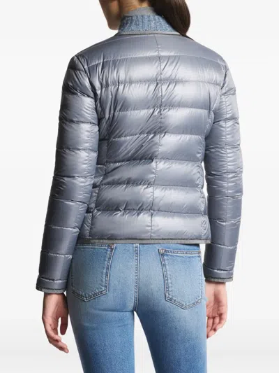 Fay Padded Zip-up Jacket In Gray