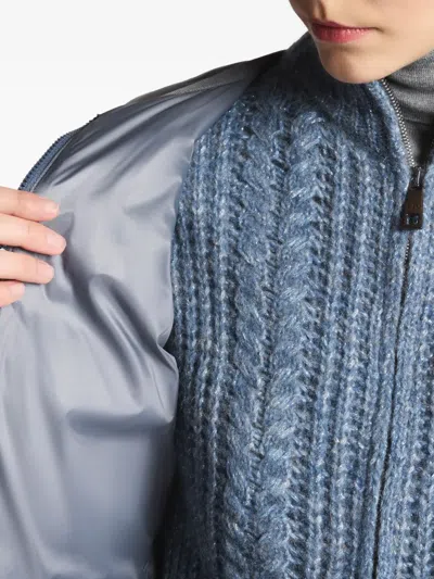Fay Padded Zip-up Jacket In Gray