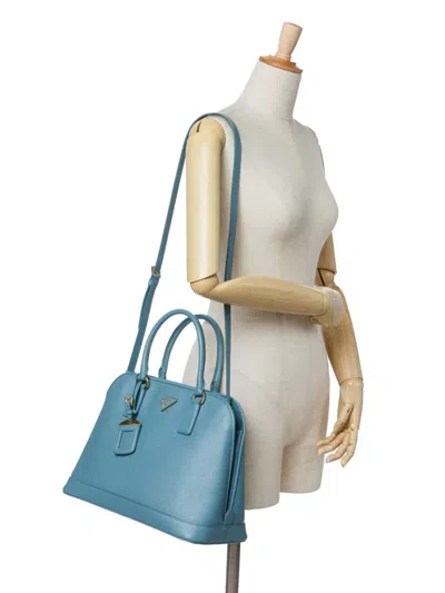 Pre-owned Prada 2010-2024 Medium Saffiano Lux Open Promenade Satchel