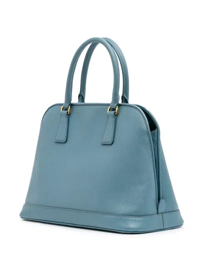 Pre-owned Prada 2010-2024 Medium Saffiano Lux Open Promenade Satchel