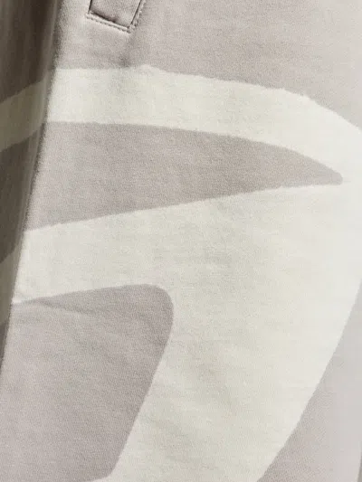Diesel Crow Logo-print Drawstring Shorts In Gray