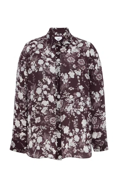 Adam Lippes Mathias Printed Crepe De Chine Blouse