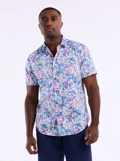 Robert Graham Jerome Short Sleeve Button Down Shirt In White