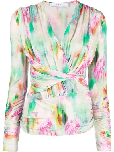 Iro Abstract-print Long-sleeve Mini Dress